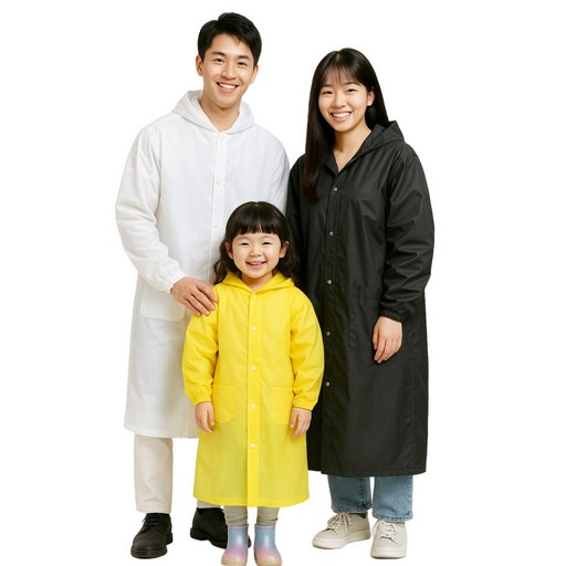 [라곤] 고급형 우비 남자 여성 여행용 레인코트 성인 아동