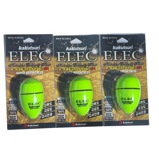 카쿠쯔리 elec 전자찌 3개 감성돔 참돔 벵에돔 야간 선상 갯바위 전자찌 주야겸용찌