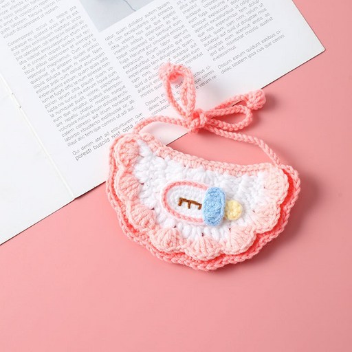 시웨이 강아지 고양이 알록달록 귀염 뜨개 케이프 니트 스카프