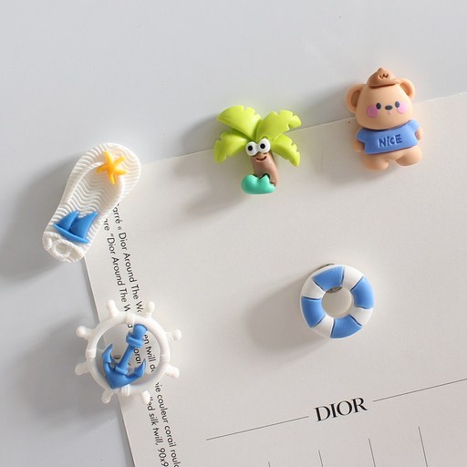 마린바다곰 5P set 냉장고 현관문 인테리어 자석 작지만 강력한 귀여운 마그넷
