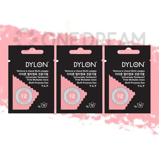 [ONEDREAM]다이론 멀티염료 염색 천 면 섬유 의류 옷 소품 물감 5.8g 3개