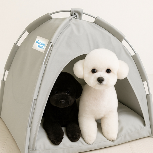 버블테일 여름 애견 텐트 하우스 강아지 고양이 반려동물 방석세트
