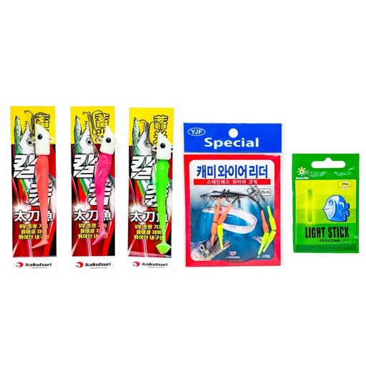 카쿠쯔리 칼춤2 칼치웜 와이어리더 세트 풀치 낚시