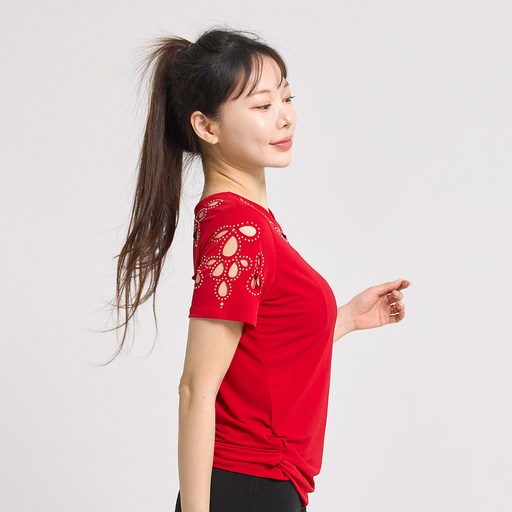 리나컴퍼니 물방울펀칭티셔츠 LDT31400