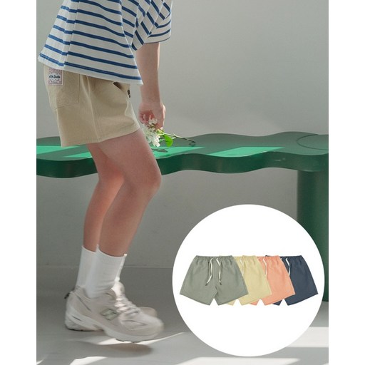 [리틀비티]워싱 면 반바지