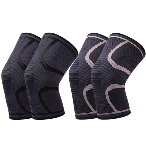 렉스템 PEA 무릎보호대 4개 고탄력 미끄럼방지 기능, XL - 블랙2개+그레이2개