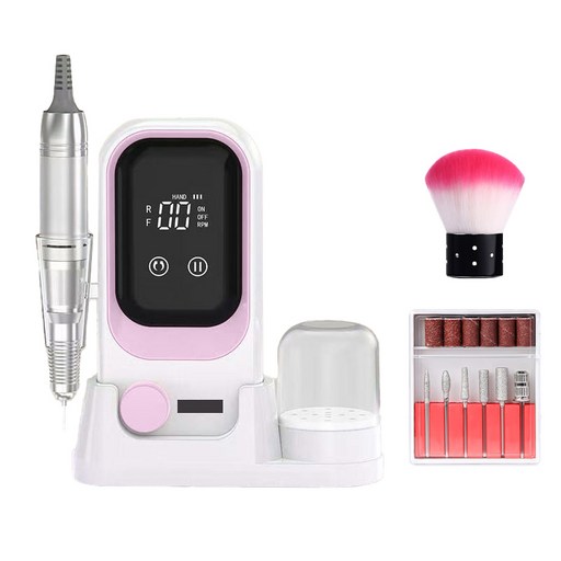 YINUO 휴대용 젤 네일 드릴 속도 조절 0-35000rpm USB충전식 큐티클제거 네일 관리기