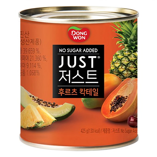 동원 JUST 저스트 노슈가 후르츠 칵테일 통조림