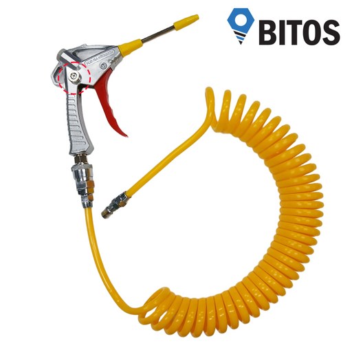 스틸 자석 에어건 MSA-100L 에어 코일 호스 8x5M 세트상품 PVC