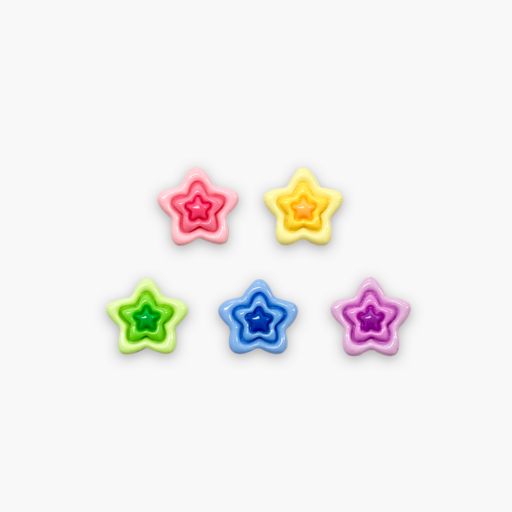 대용량 뿅뿅 별 데코파츠 5colors 도매 50개입 데코덴 꾸미기 재료 부자재