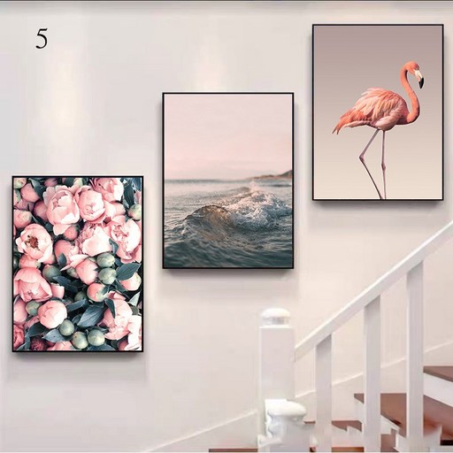 복층 계단 장식 모던 심플한 거실 복도 벽화(3PC)