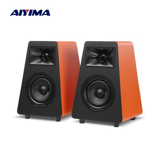 AIYIMA S30 액티브 책장 스피커 블루투스 5.3 나무 100W 스튜디오 모니터 스피커 하이파이 홈 시어터 서브우퍼