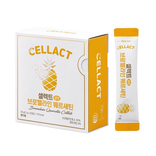 셀렉트 브로멜라인 퀘르세틴 셀탭 파인애플효소 파파인 30포