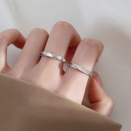 FANSYLI 커플링 14k 18k 커플반지 남녀 오픈반지 한쌍 S925은반지 선물 X2503M12