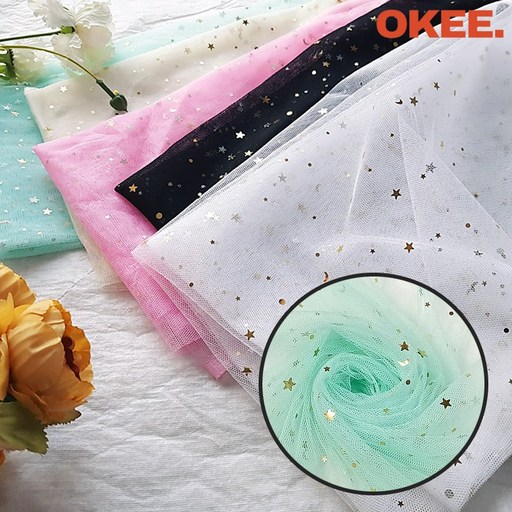 OK 별달 망사원단 DIY 드레스 반짝이천