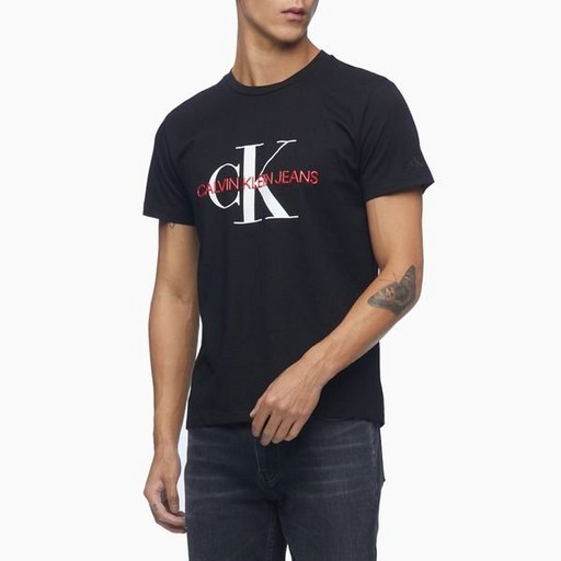 [갤러리아] 캘빈클라인진[남성]21SS 캘빈클라인진 레귤러핏 모노그램 로고 반팔 티셔츠 J317896-BEH