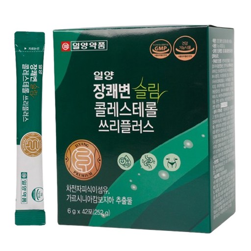 일양 장쾌변 슬림 콜레스테롤 쓰리플러스 / 차전자피 식이섬유 가르시니아 추출물 환 식이섬유환 차전자피환