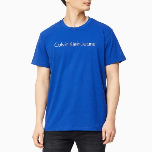 [캘빈클라인진] 남성 인스티튜셔널 젤 로고 프린트 반팔 티셔츠 (J317456-CJS)