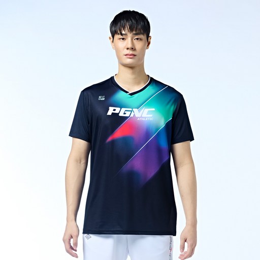 ㈜패기앤코 패기앤코 코트어드밴티지 남성 스포츠 기능성 데일리 반팔 라운드티셔츠 배드민턴 탁구 볼링 홈트 헬스 러닝 RT-1062