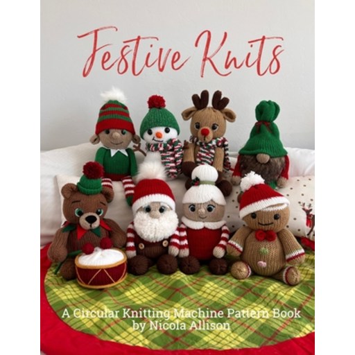 (영문도서) Festive Knits: A circular knitting machine pattern book by Nicola Allison Paperback