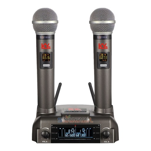 KYS SHM-9200 UHF900MHz 2Ch 충전식 무선MIC 수신거리40M