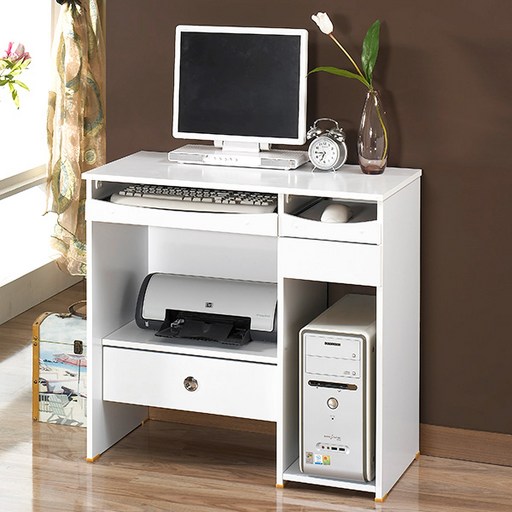 라움가구 유칼리 800 컴퓨터책상, 화이트