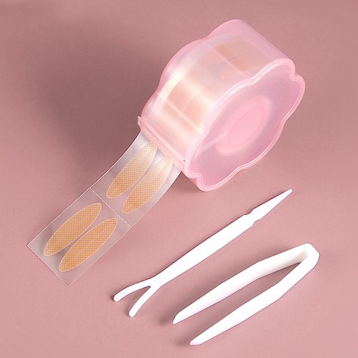AB004 내츄럴 누드 플라워 롤 쌍꺼풀 테이프 360매 Y 집게 대용량 예쁜 눈매 라인