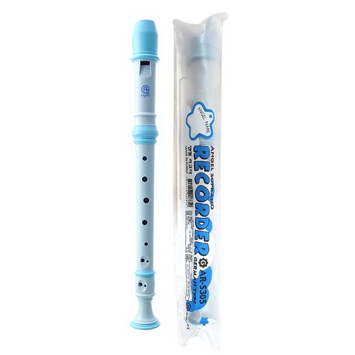 엔젤악기 소프라노 컬러 리코더 S305(G) 저먼식 독일식 핑크/블루 Soprano Recorder 1개