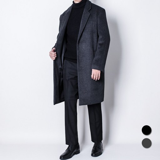 디아웃핏 M~3XL 남자 프리미엄 리얼 울코트 고급 빅사이즈 캐시미어 오버핏 롱코트