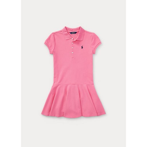 해외 상품 Polo Ralph Lauren Cotton Mesh Polo Dress 키즈 폴로 코튼 매시 여아 핑크 드레스 396019