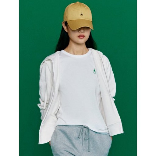 [GREEN BEANPOLE] 아이보리 솔리드 후드 집업 티셔츠 (BF1141N020)