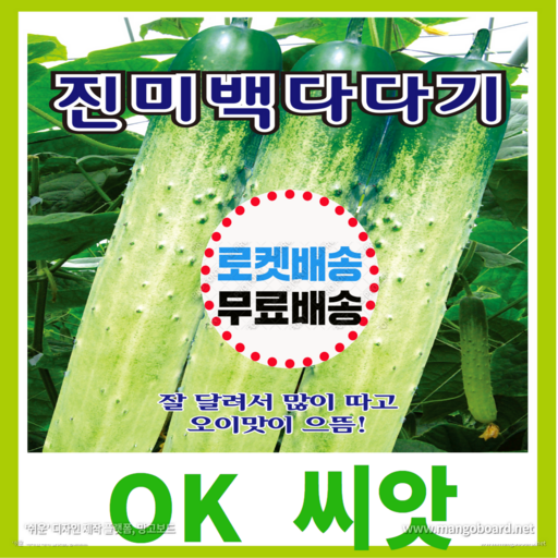 [OK씨앗] [진미백다다기오이] 오이씨앗 종자(오케이씨앗)