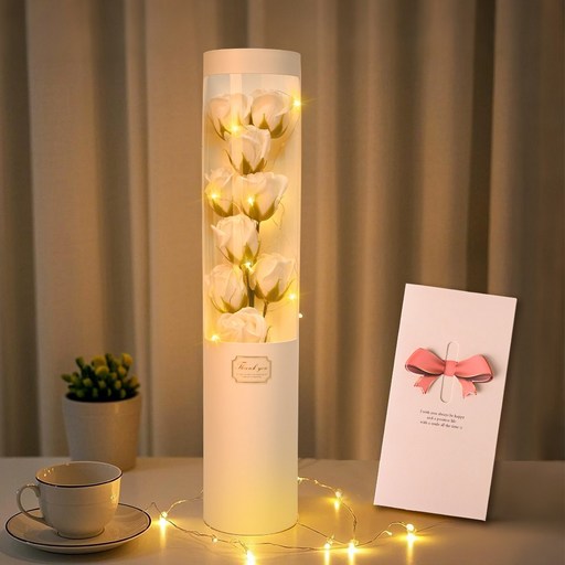 CozyTemp 장미꽃 조화 선물 led 조화 꽃다발 기념일 생일 결혼 신혼 선물 웨딩 인테리어조화 생화같은조화