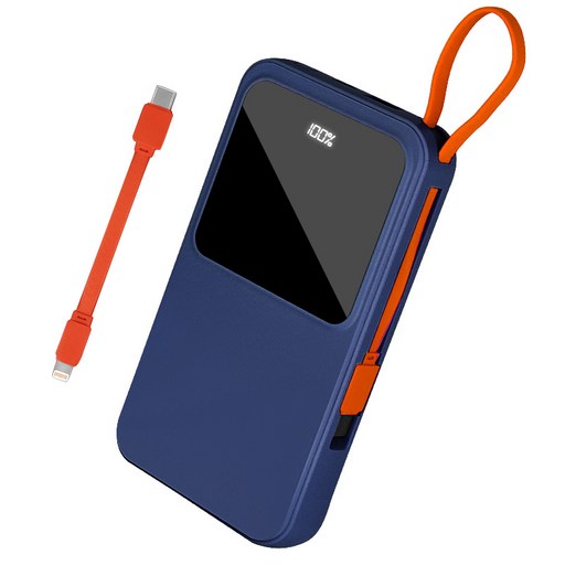 PD 22.5W 초고속충전 대용량 케이블 일체형 보조배터리 10000mAh