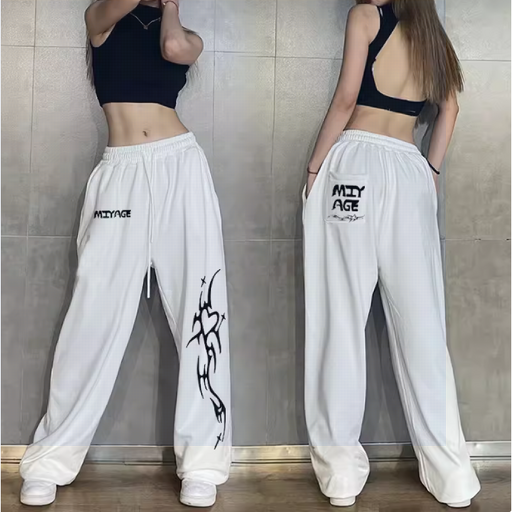 루트엑스 댄스복 MIYAGE 스트레이트 와이드 코튼 루즈핏 힙합 팬츠