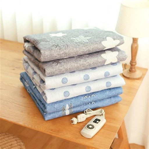 곰표한일전자 코메트 무자계 전기요 전기매트 전기장판 캠핑 전기담요 EMF15시간 타이머 소 중 대, 디자인랜덤그레이