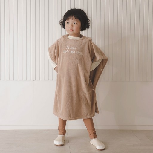 모모네 키즈 유아 가운 아기 아동용 물놀이 비치 타올 후드 샤워 가운