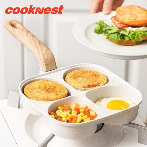 CookNest 미니 인덕션 에그팬 4구팬 계란 후라이팬