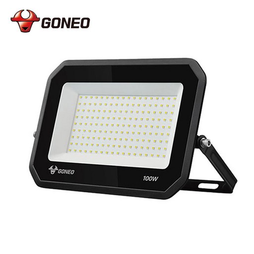 고네오 LED 투광등 100W 검정바디 전구색/노란색