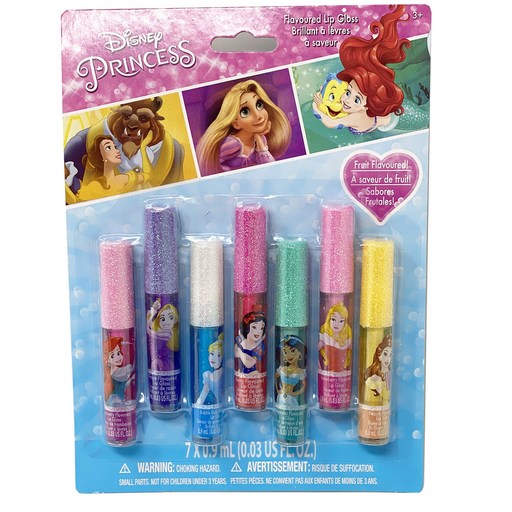 디즈니 프린세스 7 공주 아동 립글로즈 어린이 화장품 세트