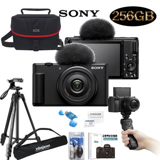 SONY ZV-1F +256GB+GP-VPT2BT슈팅그립+미러리스가방+삼각대+크리닝킷+보호필름+리더기 브이로그 패키지