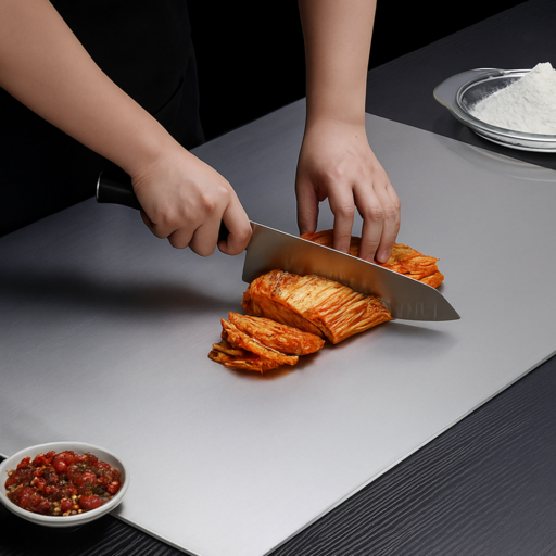 아이언수 스텐리스 ㄱ자 싱크대 스텐 도마