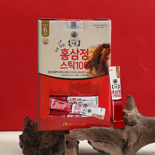 [1997고려인삼] 홍삼 스틱 100포 6년근 홍삼진액 액기스 건강식품 홍삼정 벌크 식약처인증