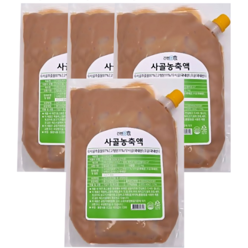 [간편한식] 국내산 사골곰탕 농축액 엑기스 4kg(1kgx4개) 240인분