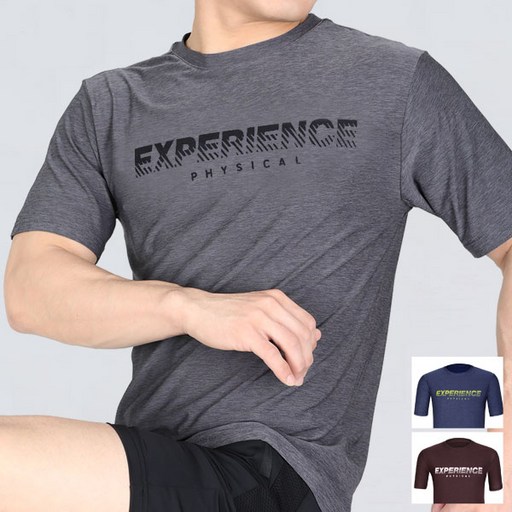 엑스트라스포티 굿피지컬 남성 시원하고 가벼운 멜란지 반팔 라운드 티셔츠(A11LT036M)