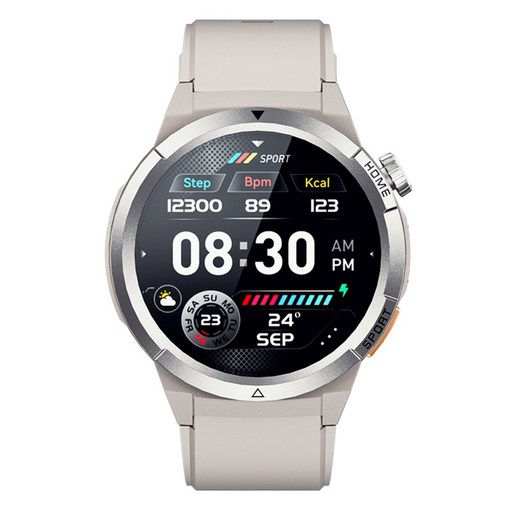 QCY 액티브 GX 스마트워치, 그레이, 3.63cm