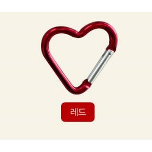 하트 카라비너 키링 가방 고리 10EA [3가지 컬러 미니 알루미늄 에어팟 프로 열쇠 부자재 등산 키링고리 악세사리]