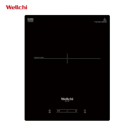 웰치 1구 빌트인 인덕션 전기레인지 매립형 탁상용 가정용 업소용 식탁 원룸 빌라 신축 WEI-100N