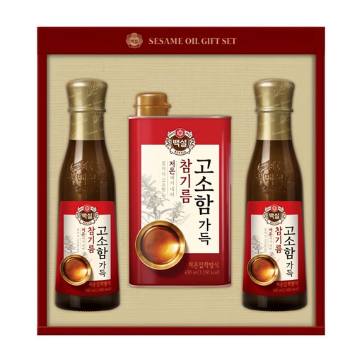 백설 고소함 가득 참기름 2호 + 쇼핑백