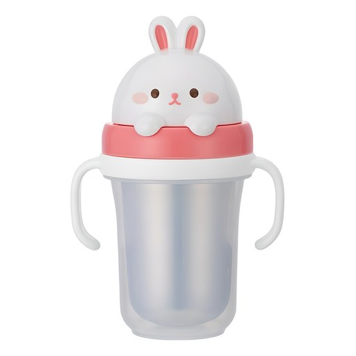 에디슨 프렌즈 흘림방지 이중 스텐 빨대컵2 300ml